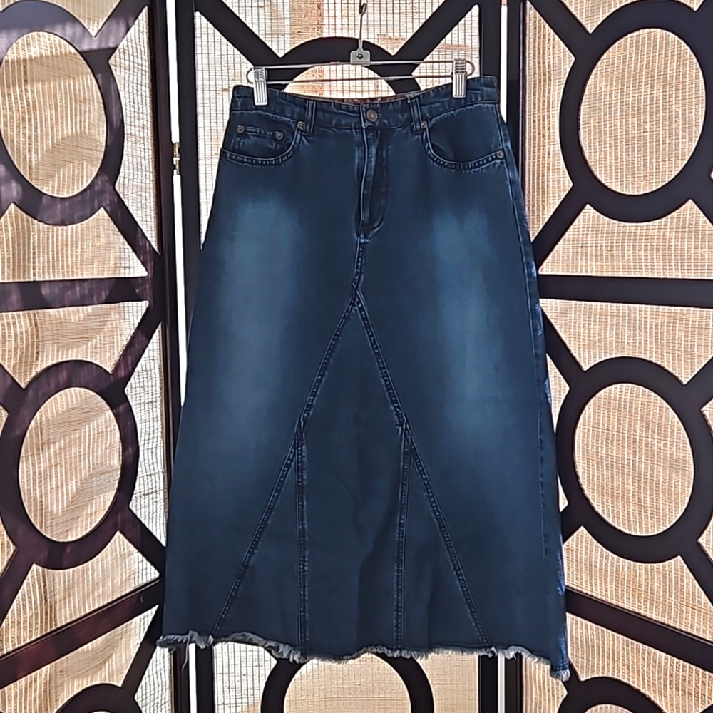 Denim midi skirt size small